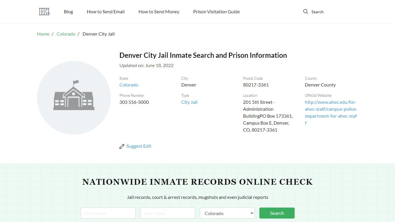 Denver City Jail Inmate Search, Visitation, Phone no ...